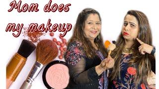 Sakshi Lehri My Mom does my makeup 🤪  Makeup Challenge  Sudesh Lehri family  Makeup Vlog 24 [upl. by Luis353]