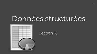 SdD Données structurées 31A [upl. by Oenire80]