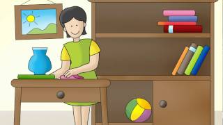 Cleanup song quot¡A limpiarquot  Calico Spanish Songs for Kids [upl. by Jakie]