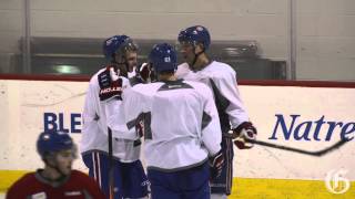 Montreal Canadiens practice as Galchenyuk becomes a center [upl. by Hibbs835]