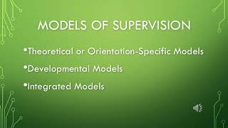 Models of supervision [upl. by Roarke]