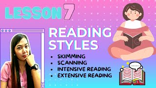 Lesson 7 Reading Styles Skimming Scanning Intensive Reading Extensive Reading ENGLISH 7 [upl. by Alaaj]