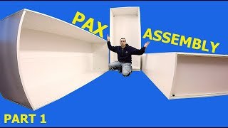 IKEA PAX Wardrobe Assembly PART 1 [upl. by Quitt]