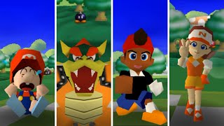 Mario Golf 64 All PostHole Character Animations [upl. by Oel17]