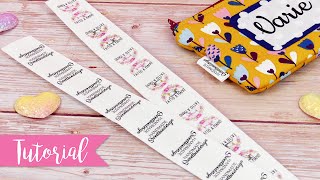 Etichette in stoffa per Creazioni di Cucito  DIY Fabric Labels [upl. by Hakim]