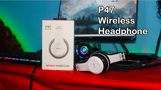 P47 Headphone ENGLISH ReviewCheapest wireless Headphone [upl. by Frye]