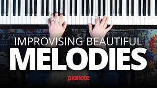 Improvising Beautiful Melodies On The Piano Tutorial [upl. by Nallad]