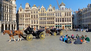 BRUSSELS capital of Belgium amp Europe  Walking tour in 4K [upl. by Oirevas]