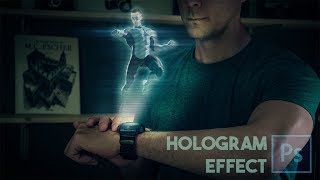 Hologram Effect in Photoshop  Easy and fun [upl. by Arakihc]