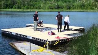 CanadaDocks™ 24x24 Floating Dock Installation [upl. by Eciuqram]