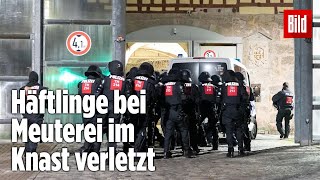 Gefängnismeuterei Polizei stürmt Knast in Thüringen  JVA Untermaßfeld [upl. by Socem]