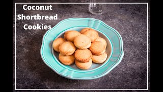 Coconut Shortbread Cookie Recipe  Gluten free Coconut Flour Cookies [upl. by Ming]