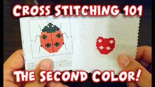 Learn How CrossStitching 101 The Second Color [upl. by Richard]