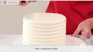 Torte mit Creme verzieren und dekorieren  Tortendeko  Dr Oetker [upl. by Mercorr183]