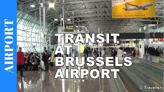 TRANSIT BRUSSELS Airport BRU  BrusselZaventem Airport BRU  Concourse A  Connection Flight [upl. by Arahc]