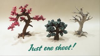 origami tree tutorial [upl. by Anaitak]