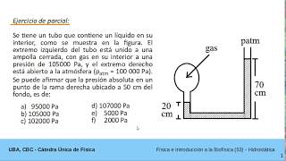 Hidrostática ejercicio de parcial [upl. by Aseral146]